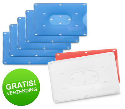 Koopjessite - 5x Basic OV-chipkaarthouders (Rood, Wit of Blauw)