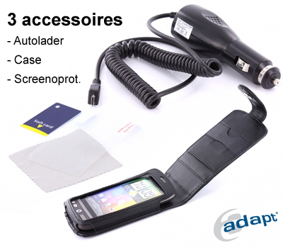 Koopjessite - Adapt 3-in-1 accessoire pack voor diverse smartphones Koopjessite - Adapt 3-in-1 accessoire pack voor diverse smartphones