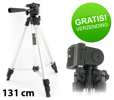 Koopjessite - Aluminium camera statief (131 cm) Koopjessite - Aluminium camera statief (131 cm)