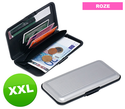Koopjessite - Aluminium Wallet XXL Roze Koopjessite - Aluminium Wallet XXL Roze