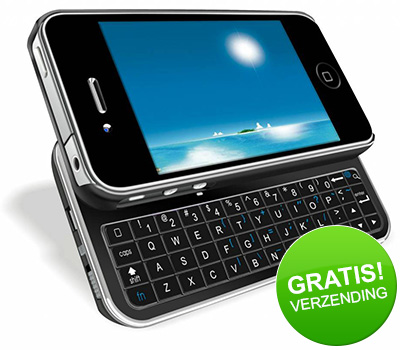 Koopjessite - Bluetooth QWERTY keyboard case voor Apple iPhone 4 en 4S