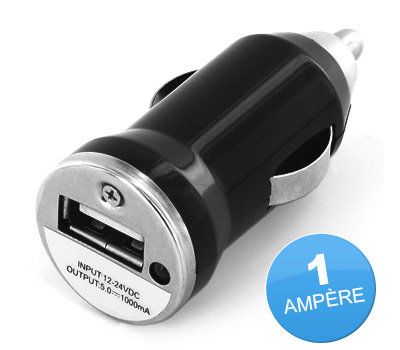 Koopjessite - Compacte USB laadadapter voor in de Auto (1000mA)