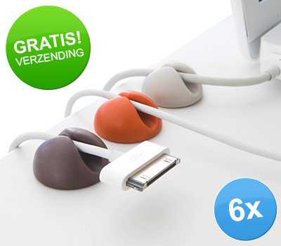 Koopjessite - Design Cable Drops (set van 6) Koopjessite - Design Cable Drops (set van 6)