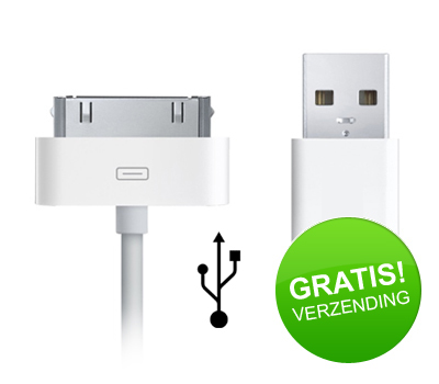 Koopjessite - Dockconnector-naar-USB-kabel voor Apple iPhone, iPod of iPad