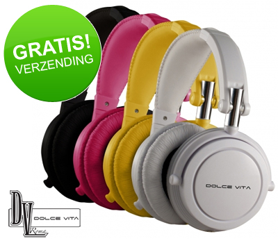 Koopjessite - Dolce Vita Hoofdtelefoon (3,5 mm - Zwart, Roze, Wit of Geel) Koopjessite - Dolce Vita Hoofdtelefoon (3,5 mm - Zwart, Roze, Wit of Geel)