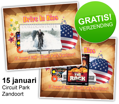 Koopjessite - Drive-in-bioscoop Zandvoort: 15 januari - Oorlogswinter of The Rock Koopjessite - Drive-in-bioscoop Zandvoort: 15 januari - Oorlogswinter of The Rock
