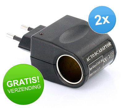 Koopjessite - Duo deal: 2x 220V naar 12V Adapter