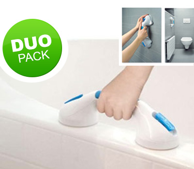 Koopjessite - Duo-pack: Get A Grip - Handgreep met 2 zuignappen Koopjessite - Duo-pack: Get A Grip - Handgreep met 2 zuignappen