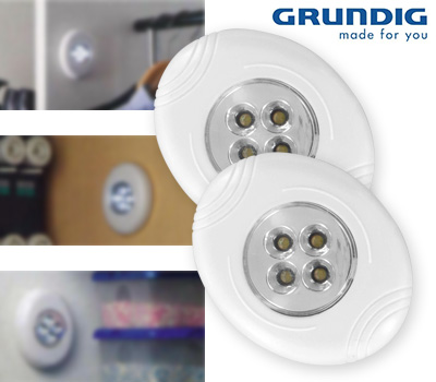 Koopjessite - Duo-pack: Grundig Sticky LED Lampen