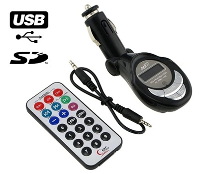 Koopjessite - FM Music Transmitter (USB, SD en 3,5 mm AUX)