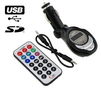 Koopjessite - FM Music Transmitter (USB, SD en 3,5 mm AUX) Koopjessite - FM Music Transmitter (USB, SD en 3,5 mm AUX)