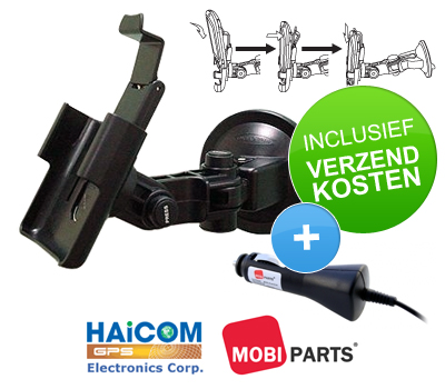 Koopjessite - Haicom Car Holder HI-051 voor Apple iPhone 3G/3GS met Autolader