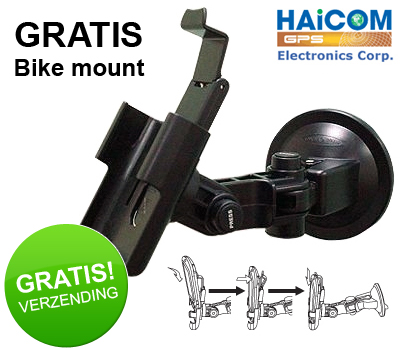 Koopjessite - Haicom houder met zuignap EN fiets bevestiging (diverse modellen beschikbaar)