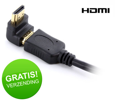Koopjessite - HDMI 90-graden adapter (Compact ontwerp - Gold Plated) Koopjessite - HDMI 90-graden adapter (Compact ontwerp - Gold Plated)