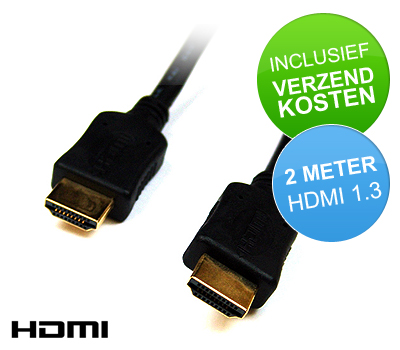 Koopjessite - HDMI-Kabel Gold Plated 2 meter (HDMI 1.3) Koopjessite - HDMI-Kabel Gold Plated 2 meter (HDMI 1.3)