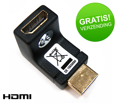 Koopjessite - HDMI-naar-HDMI hoek adapter (Gold Plated) Koopjessite - HDMI-naar-HDMI hoek adapter (Gold Plated)