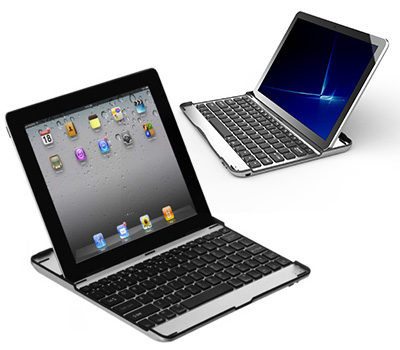Koopjessite - Keyboard en Aluminium case voor iPad - Nu ook voor Galaxy Tab 2 10.1!