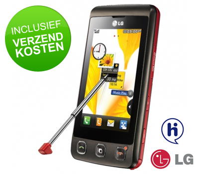 Koopjessite - KPN Hi Prepaid Pakket met LG KP500 Black/Red Koopjessite - KPN Hi Prepaid Pakket met LG KP500 Black/Red