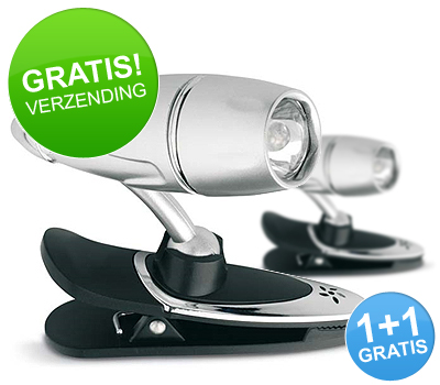Koopjessite - LED-lamp met klip + 1 GRATIS! Koopjessite - LED-lamp met klip + 1 GRATIS!