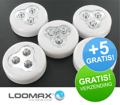 Koopjessite - Loomax Click LEDs (5 Pack) + 5 GRATIS Click LEDs Koopjessite - Loomax Click LEDs (5 Pack) + 5 GRATIS Click LEDs