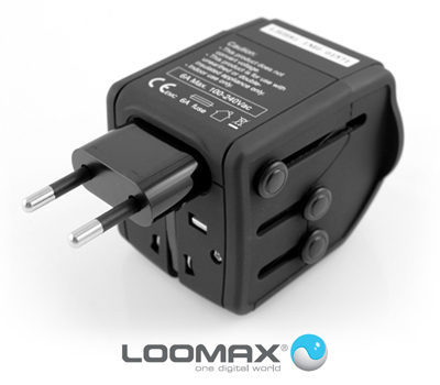 Koopjessite - Loomax Multi Nation Travel Adapter LMHH-2005TA Koopjessite - Loomax Multi Nation Travel Adapter LMHH-2005TA