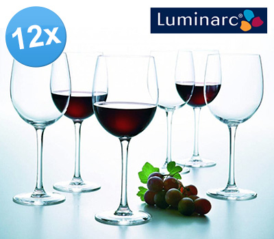 Koopjessite - Luminarc Versailles XL Wijnglazen (12 glazen)
