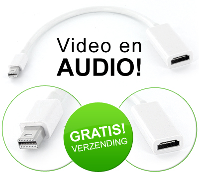 Koopjessite - Mini DisplayPort naar HDMI adapter - Ondersteunt audio!