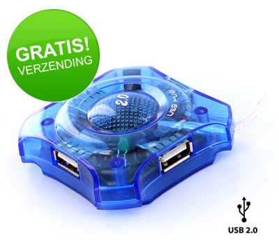 Koopjessite - Mini USB 2.0 Hub (4 Poorts) Koopjessite - Mini USB 2.0 Hub (4 Poorts)