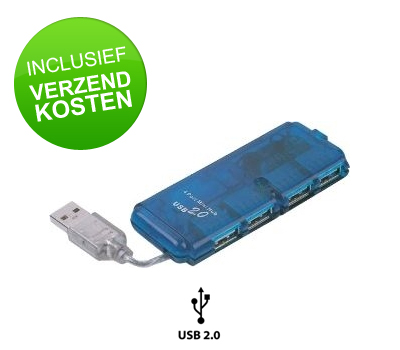 Koopjessite - Mini USB Hub 4 Poorts
