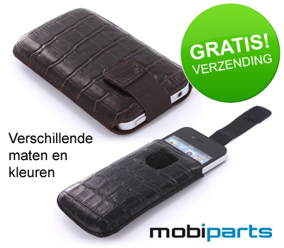 Koopjessite - Mobiparts Pouch (Luxe bescherm hoesje) - CROCO uitvoering (diverse maten)