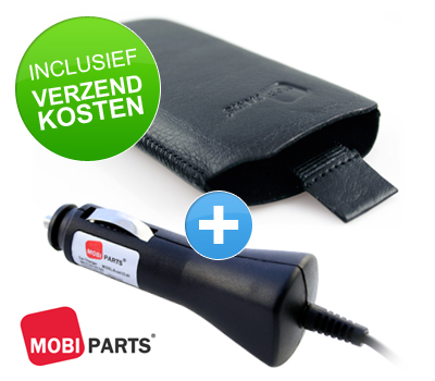 Koopjessite - Nokia 6300 Actie Pack: Mobiparts Luxury Pouch met Autolader