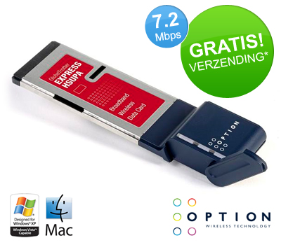 Koopjessite - Option GlobeTrotter ExpressCard HSUPA Koopjessite - Option GlobeTrotter ExpressCard HSUPA