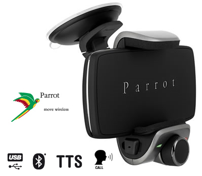 Koopjessite - Parrot Minikit Smart - Bluetooth Carkit met houder Koopjessite - Parrot Minikit Smart - Bluetooth Carkit met houder