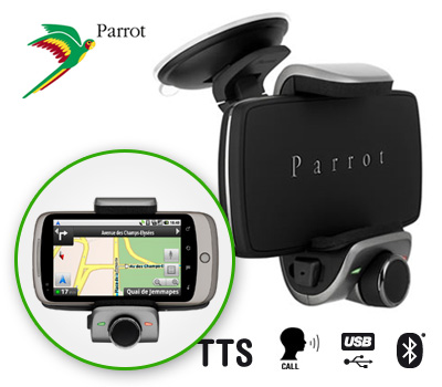 Koopjessite - Parrot Minikit Smart - Bluetooth Carkit met universele autohouder