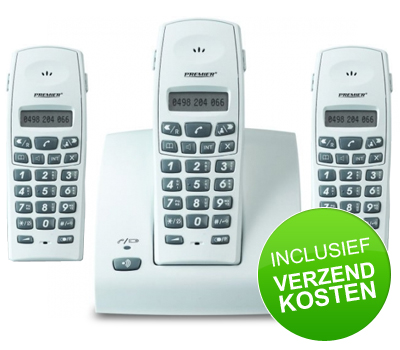 Koopjessite - Premier Allure 50 White Triple Dect Set Koopjessite - Premier Allure 50 White Triple Dect Set