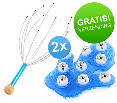 Koopjessite - Relaxing pakket - 2 x Massage handschoen + 2 x Hoofdhuid massage spin Koopjessite - Relaxing pakket - 2 x Massage handschoen + 2 x Hoofdhuid massage spin