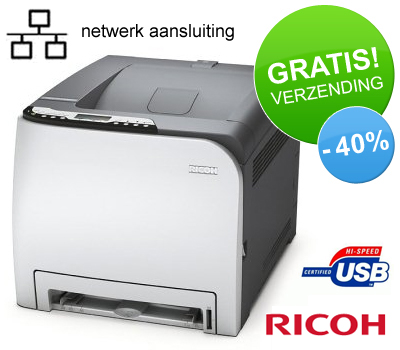 Koopjessite - Ricoh Aficio SP C231N - Kleuren laserprinter Koopjessite - Ricoh Aficio SP C231N - Kleuren laserprinter