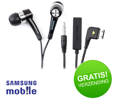 Koopjessite - Samsung 3,5 mm audio jack adapter met in-ear stereo koptelefoon