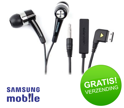 Koopjessite - Samsung 3,5 mm audio jack adapter met in-ear stereo koptelefoon Koopjessite - Samsung 3,5 mm audio jack adapter met in-ear stereo koptelefoon