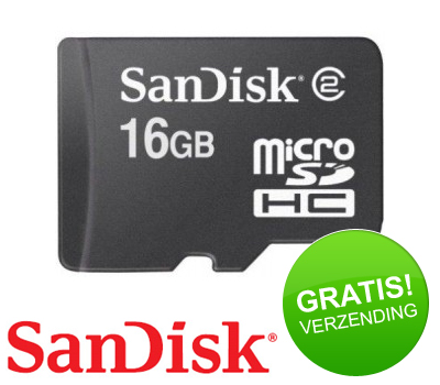 Koopjessite - SanDisk microSDHC 16GB