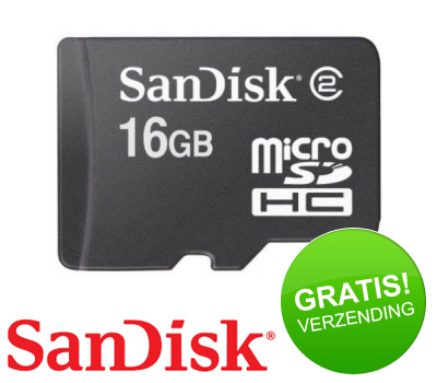 Koopjessite - SanDisk microSDHC 16GB Koopjessite - SanDisk microSDHC 16GB
