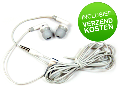 Koopjessite - Sinterklaas 4 daagse: Witte 3,5 mm In-Ear Stereo Headset