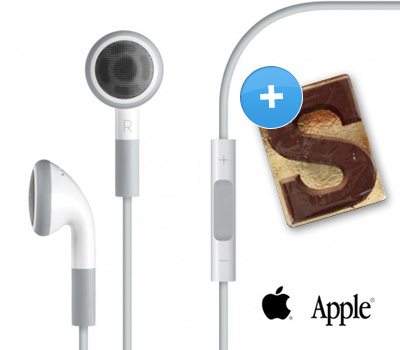 Koopjessite - Sinterklaas 5-daagse: Apple Stereo Headset MB770G/A + Chocoladeletter