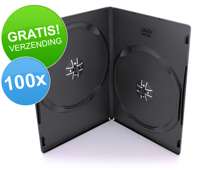 Koopjessite - Slim Dual CD/DVD case 9 mm (100 stuks) Koopjessite - Slim Dual CD/DVD case 9 mm (100 stuks)