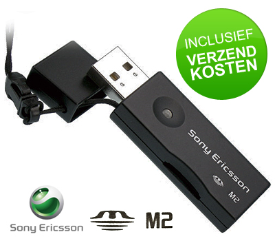Koopjessite - Sony Ericsson Card Reader Memory Stick Micro CCR-60 Black Koopjessite - Sony Ericsson Card Reader Memory Stick Micro CCR-60 Black