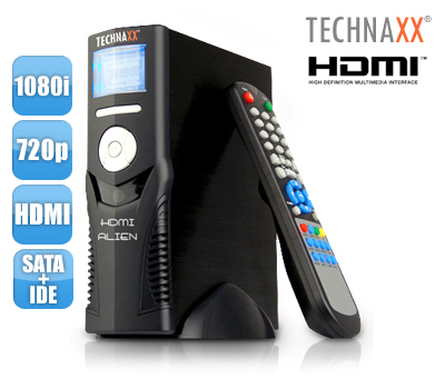 Koopjessite - Technaxx HDMI Alien HDD Media Speler Koopjessite - Technaxx HDMI Alien HDD Media Speler