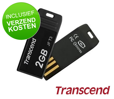 Koopjessite - Transcend 2GB JetFlash T3 Black