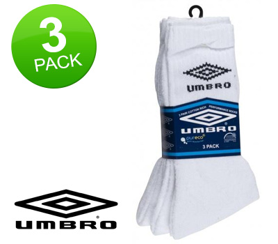 Koopjessite - Umbro Sportsokken Wit (3-pack) Koopjessite - Umbro Sportsokken Wit (3-pack)