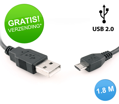 Koopjessite - USB naar Micro USB Kabel (1.8 meter USB 2.0) Koopjessite - USB naar Micro USB Kabel (1.8 meter USB 2.0)