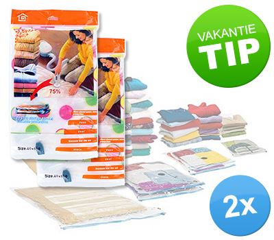 Koopjessite - Vakantie tip: 2x Vacuüm opbergtas XL Koopjessite - Vakantie tip: 2x Vacuüm opbergtas XL